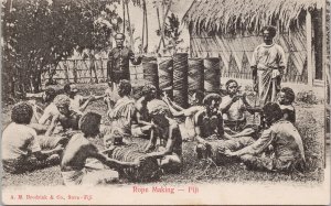 Rope Making Fiji Unused Brodziak & Co Suva Postcard E89