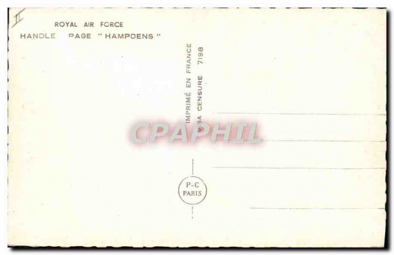 Postcard Modern Jet Aviation RAF Handle Hampdens page