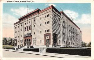 Pittsburgh Pennsylvania Syria Temple Street View Antique Postcard K26876