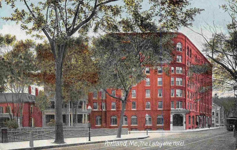 The Lafayette Hotel Portland Maine 1910c postcard