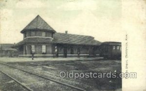 Frisco Depot, Cherryvale, KS, Kansas, USA Train Railroad Station Depot Unused...