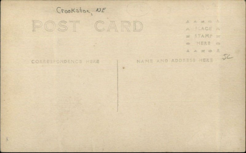 Baseball Team Posing - Crookston NE Written on Back c1910 Real Photo Postcard