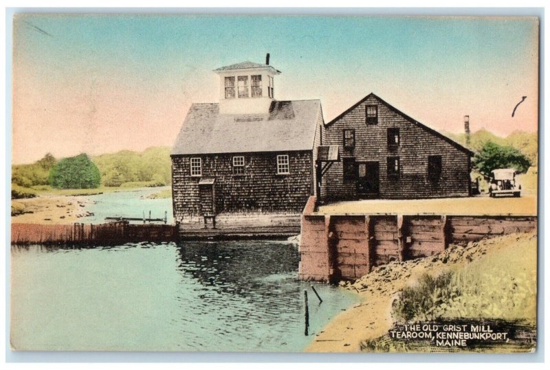 1948 Old Grist Mill Tearoom Lake Exterior Building Kennebunkport Maine Postcard