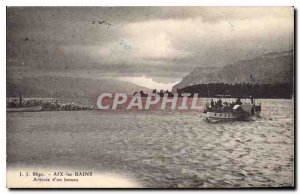Old Postcard Aix les Bains Arrival of a boat
