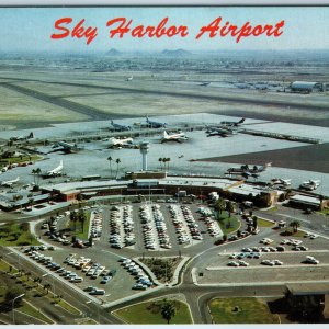 1970 Phoenix, AZ Sky Harbor Airpor Aerial Birds Eye Airplanes Petley Chrome A209