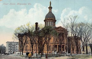 MILWAUKEE WISCONSIN WI~COURT HOUSE~1908 FABER POSTCARD