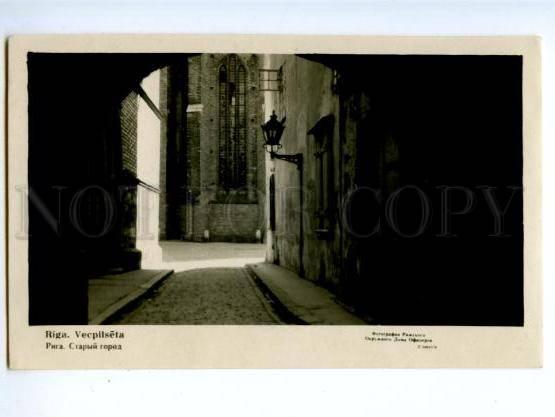 173939 LATVIA RIGA Old town Vecpilseta Vintage photo postcard