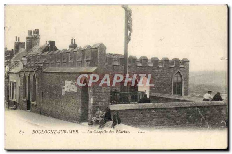 Old Postcard Boulogne Sur Mer La Chapelle des Marins Children