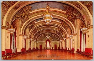 Chicago Illinois c1910 Postcard Hotel LaSalle The Grand Ball Room