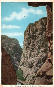 Vintage Postcard 1920's Hanging Rock  Royal Gorge Colorado CO
