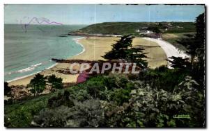 Old Postcard Plougasnou (Finistere) La Plage De Saint Jean