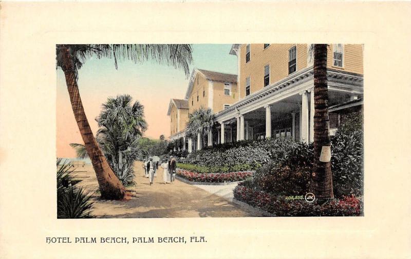 C15/ Palm Beach Florida Fl Postcard c1910 Hotel Palm Beach People 4