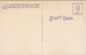 The Union Station Portland OR Oregon Unused Linen Postcard H11 