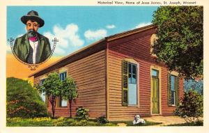 ST JOSEPH, MO  Missouri     JESSE JAMES  Home & Image     Chrome Postcard