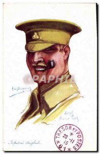 Old Postcard Fantasy Illustrator Dupuis English Army Infantry