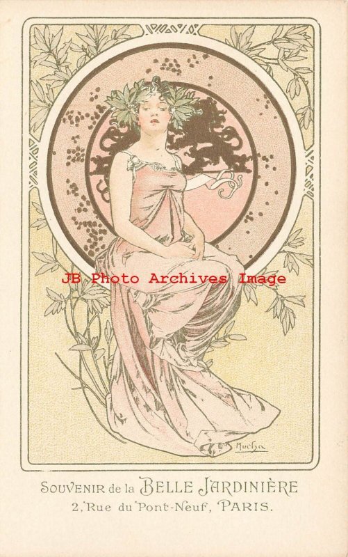 Alphonse Mucha, Belle Jardiniere, Banquet Menu, Art Nouveau,Bowers-Martin No 486 