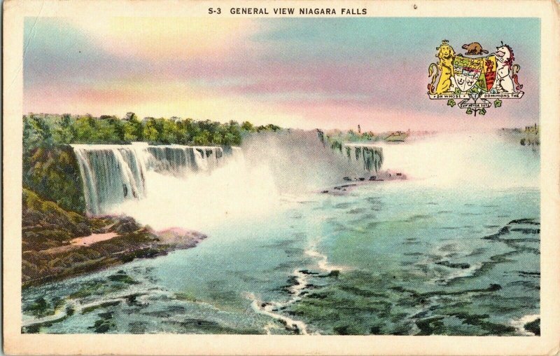 General View Niagara Falls Leslie Ltd Canada Divided Back Vintage Postcard UNP 