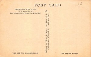 US Havre de Grace Maryland Greyhound Post Office House Cars Bus vintage postcard