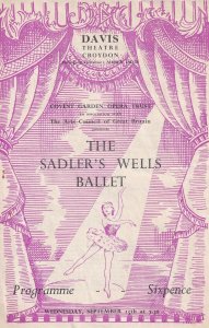 Sadlers Wells Ballet Swan Lake Vintage Croydon Theatre Programme