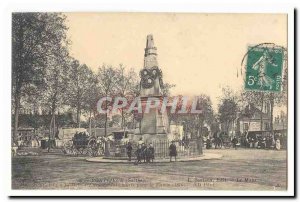 Pontlieue (Le Mans) Old Postcard high monument to the memory of soldiers who ...