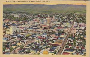 California San Jose Aerial View Of Business District