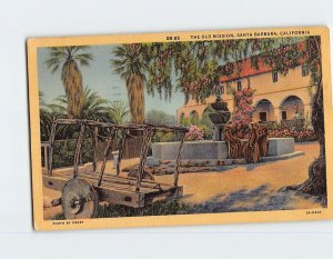 Postcard The Old Mission Santa Barbara California USA