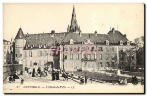 Old Postcard Grenoble The City Hotel