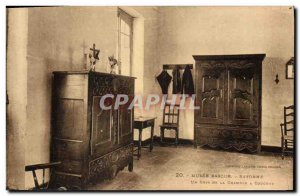 Old Postcard Bayonne Basque Museum A corner of the bedroom