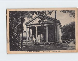 Postcard I. M. Davis Homestead, Fonda, New York