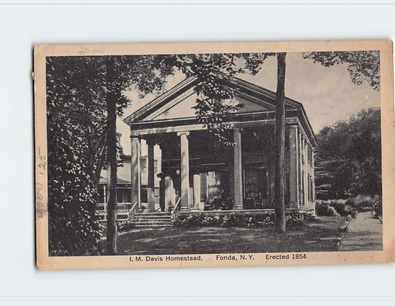 Postcard I. M. Davis Homestead, Fonda, New York