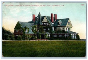 1910 Mid-Cliff C. Ogden M. Jones Residence Ochre Point View Newport RI Postcard