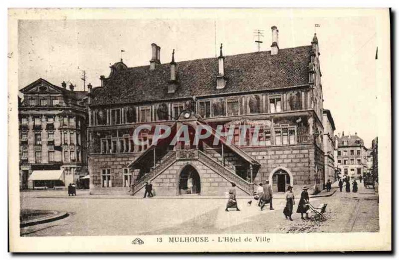 Old Postcard Mulhouse The Hotel de Ville