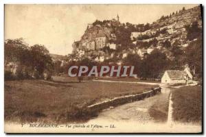 Old Postcard Rocamadour Vue Generale and & # 39Alzou