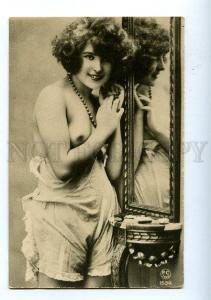 3128975 Semi-NUDE Woman MIRROR Vintage PHOTO PC Paris #1534 PC