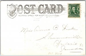 1910 The New Methodist Church Big Rapids Michigan MI Parish Posted Postcard