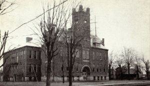 C.1900-10 High School in Hicksville, Ohio Vintage Postcard P33