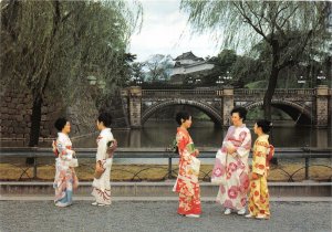 Lot 3 japan nijubashi double bridge tokyo imperial castle geisha folklore types