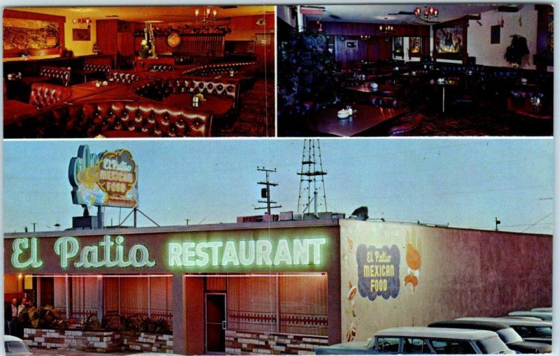 LONG BEACH, California CA  Roadside EL PATIO MEXICAN RESTAURANT 1960s Postcard