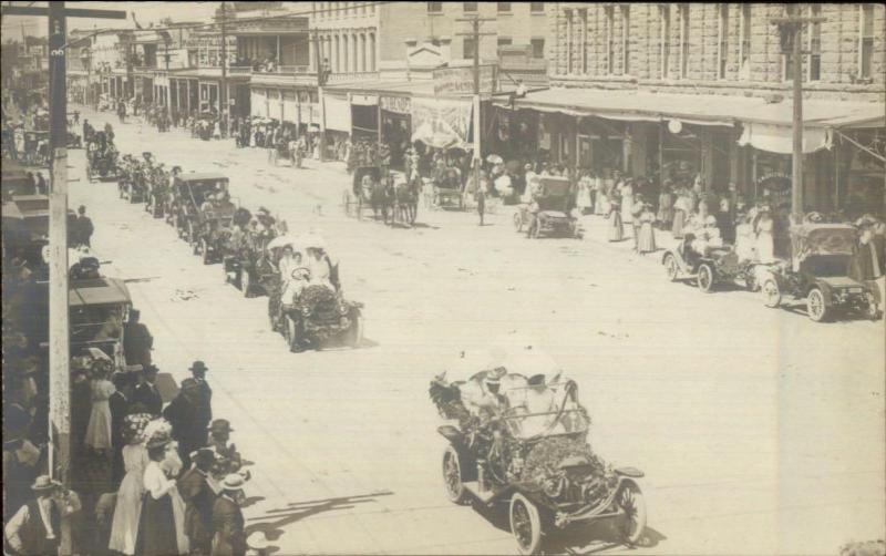 Woodland CA Street Scene Cars Leithold Pharmacy GW Greene Pharmacy RPPC