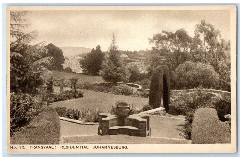 c1930's No. 32 Transvaal Residential Johannesburg South Africa Postcard