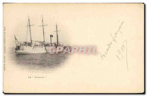 Old Postcard War Ship Surcouf