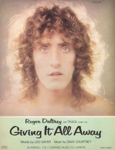 Roger Daltrey The Who Giving It All Away 1970s Sheet Music