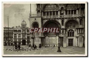 Old Postcard Venezia Torre Dell Orologio