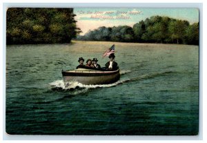 c1910 On The River Near Broad Ripple Indianapolis Indiana IN Postcard