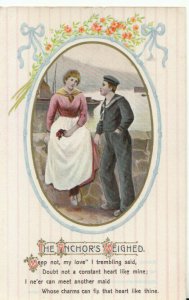 Couples Postcard - Romance - Relationships - The Anchor's Weighed - Ref TZ3574