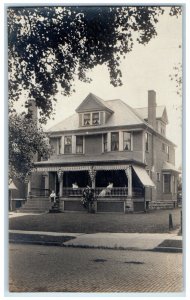 c1910's Dr. Porter Residence 1801 Cleveland Ohio OH RPPC Photo Postcard 