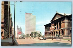 Chicago Illinois Postcard Michigan Avenue New Look Street Buildings 1957 Vintage