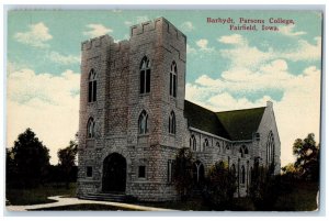 1915 Barhydt Parsons College Building Campus Fairfield Iowa IA Antique Postcard