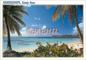 Postcard Modern Guadeloupe Sainte Anne Caravelle beach