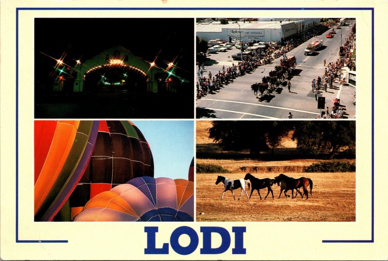 Lodi CA various Scenes Postcard unused Modern